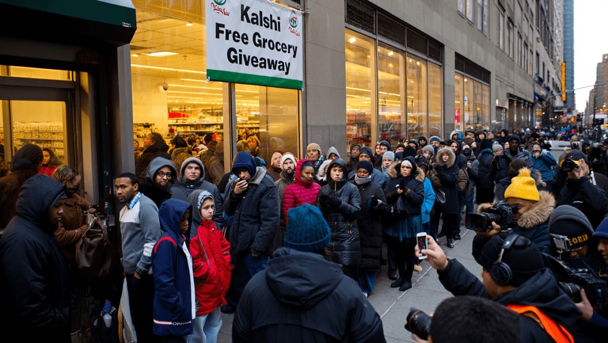 The long line for Kalshi's free groceries taught me people care more about affordability than prediction markets