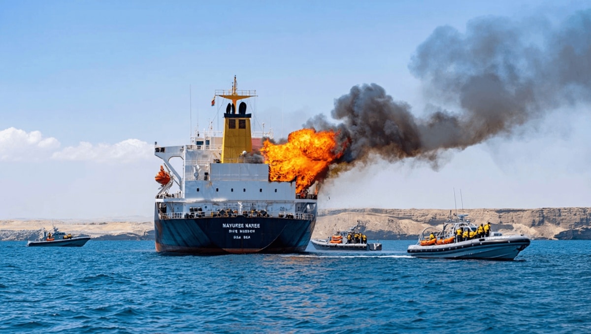 Cargo ship struck in Strait of Hormuz amid Iran war