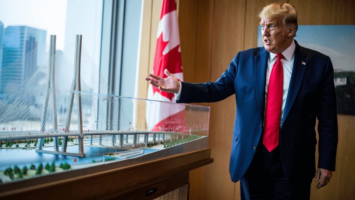 
      Canada built a bridge. Now Trump wants half
    