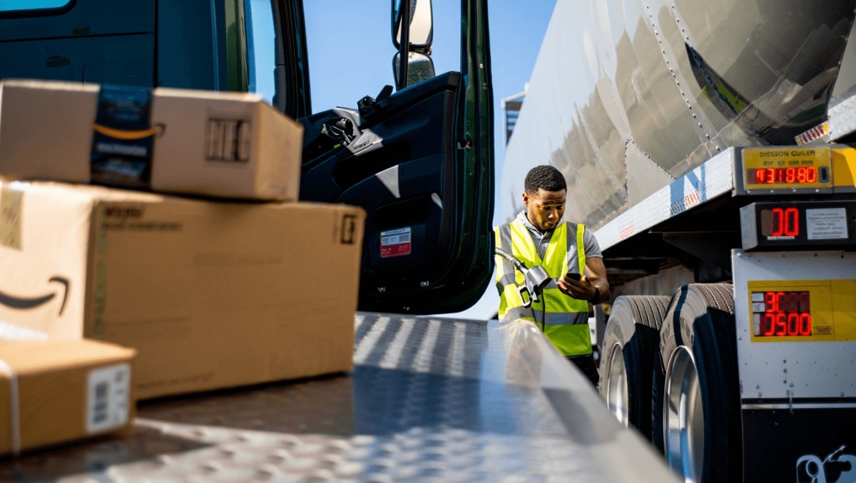 Amazon Prime van parked curbside