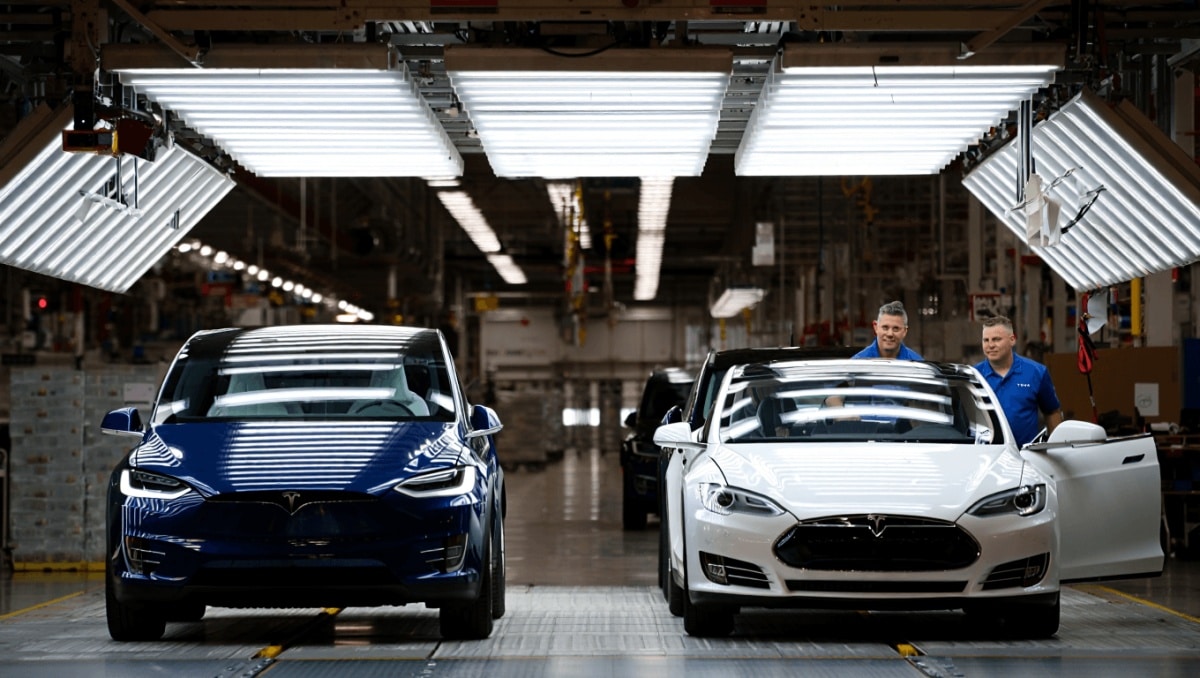 The Tesla Model X at the company's event in September 2015.