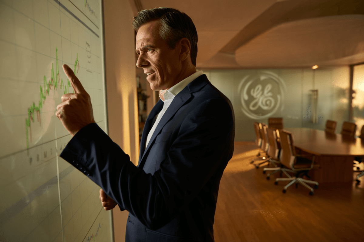 GE stock falls to $281.53 on profit-taking, analyst targets $348 within 12 months
