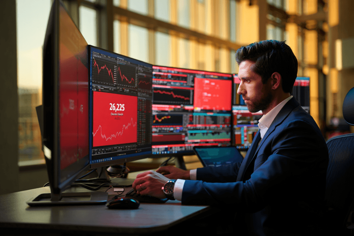 NASDAQ index falls to 26,225 on May 15, weakest day of the week amid market pullback