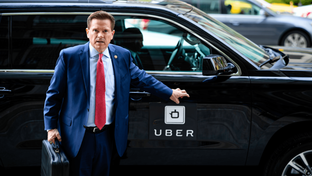 A senator is pressing the IRS to raise the mileage deduction that Uber drivers rely on to offset spiking gas prices