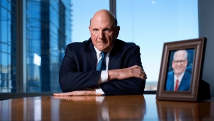 Microsoft CEO Steve Ballmer delivers the opening keynote address at TechEd 2004.