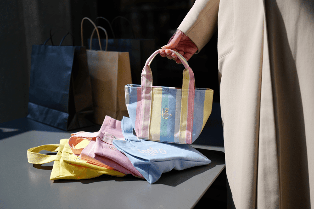 Trader Joe's releases striped mini tote bags in 4 pastel colors for $2.99