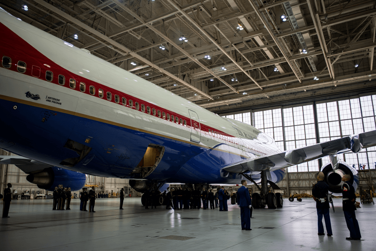 Trump unveils new Air Force One, a $400M Qatari jet at Joint Base Andrews