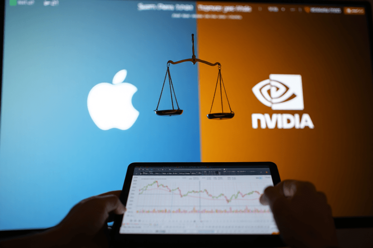 Apple closes in on Nvidia for world's most valuable company title