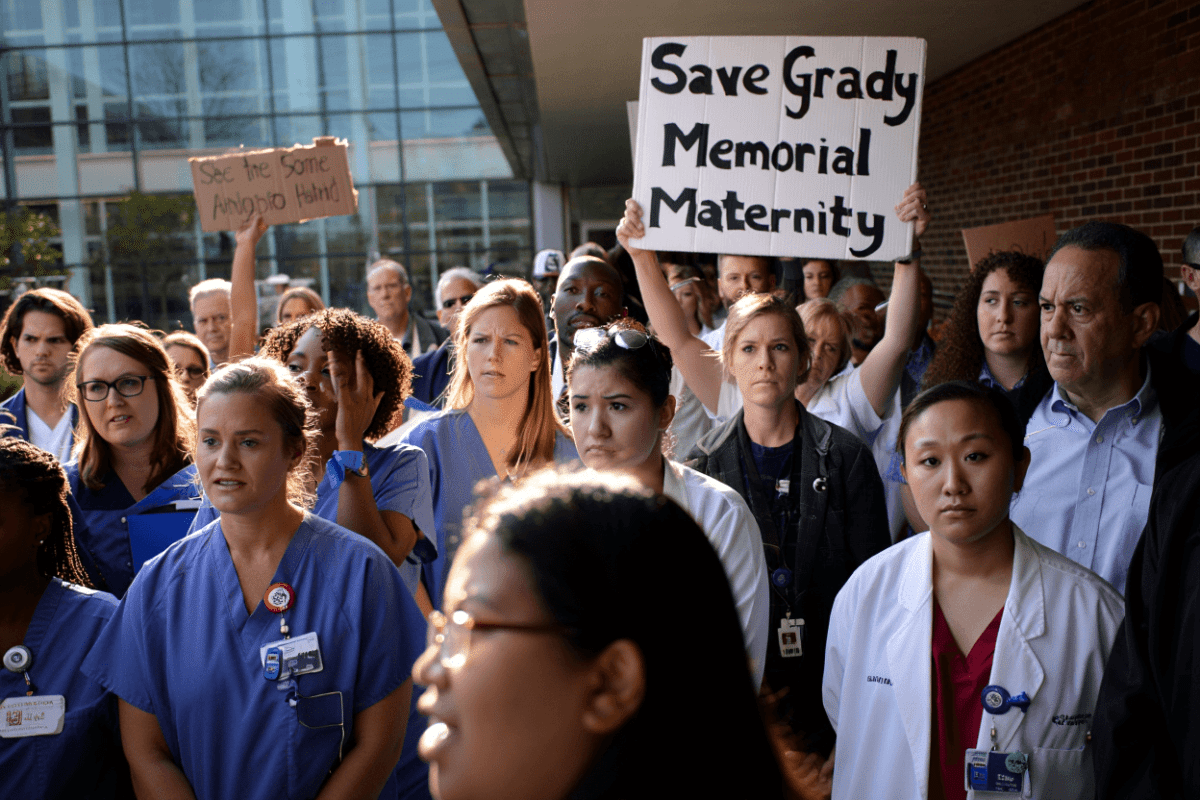 Amy Acton rallies to save Grady Memorial's maternity unit in Delaware County
