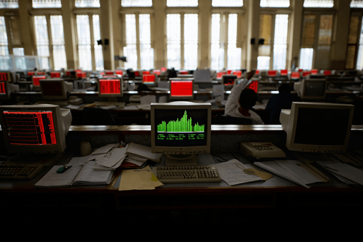 Stock market falls as chip rally fizzles, oil surges on Iran tensions