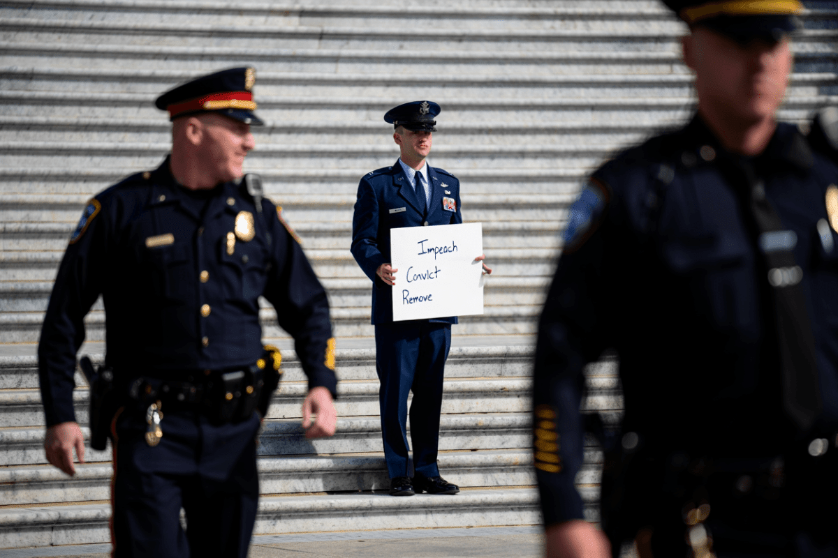 Air Force Major Jason Watson arrested at Capitol after calling for Trump impeachment