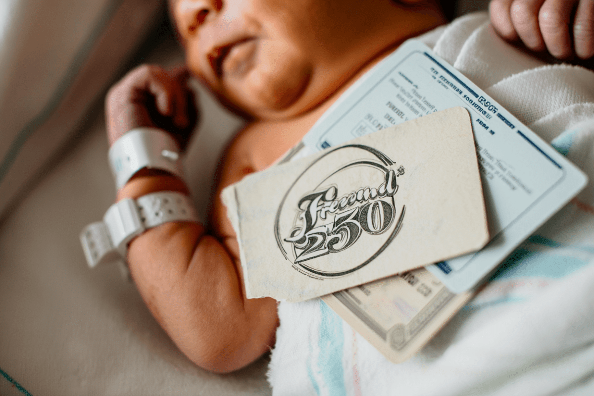 Social Security issues commemorative cards for babies born during America's 250th year