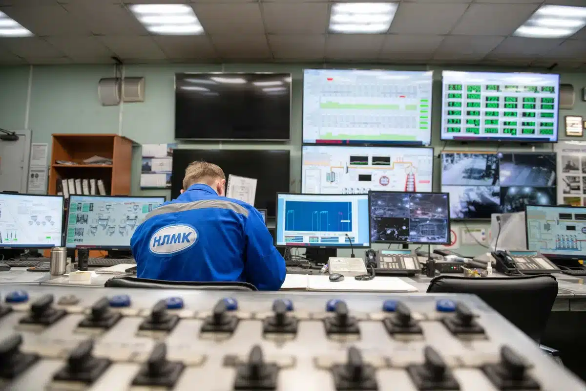 A military command center with radar screens and personnel monitoring incoming threats, green data streams illuminating tense faces in dim light, multiple screens displaying missile trajectories and intercept coordinates, urgent focus and precision visible in every gesture