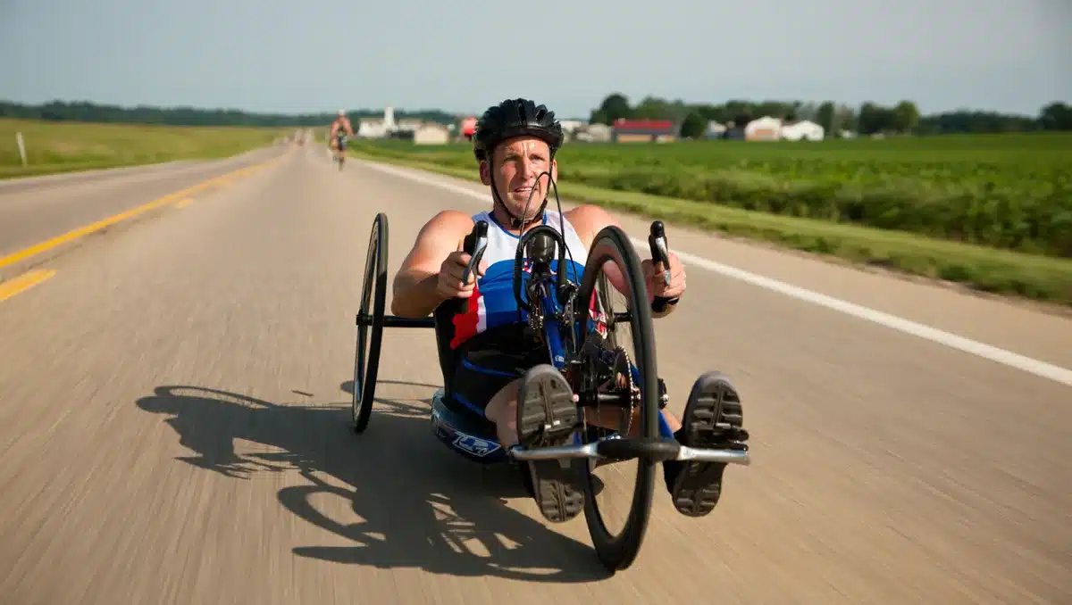 Josh Turek handcycles across Iowa in Senate campaign push