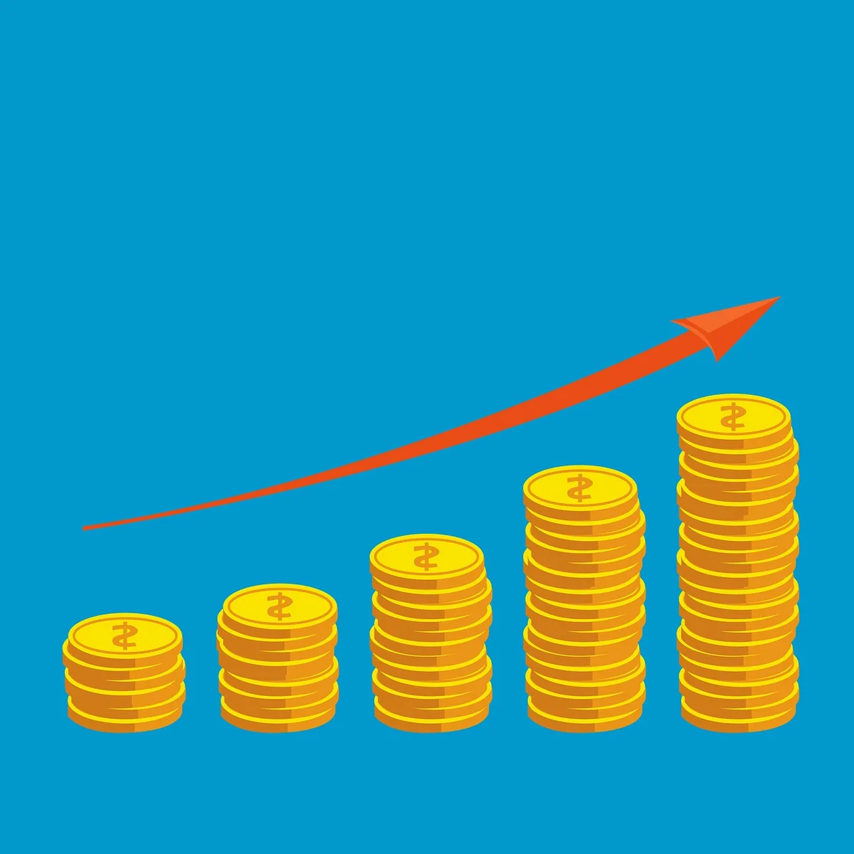 A glowing smartphone screen displaying a financial investment app with upward trending charts, representing long-term savings growth for children