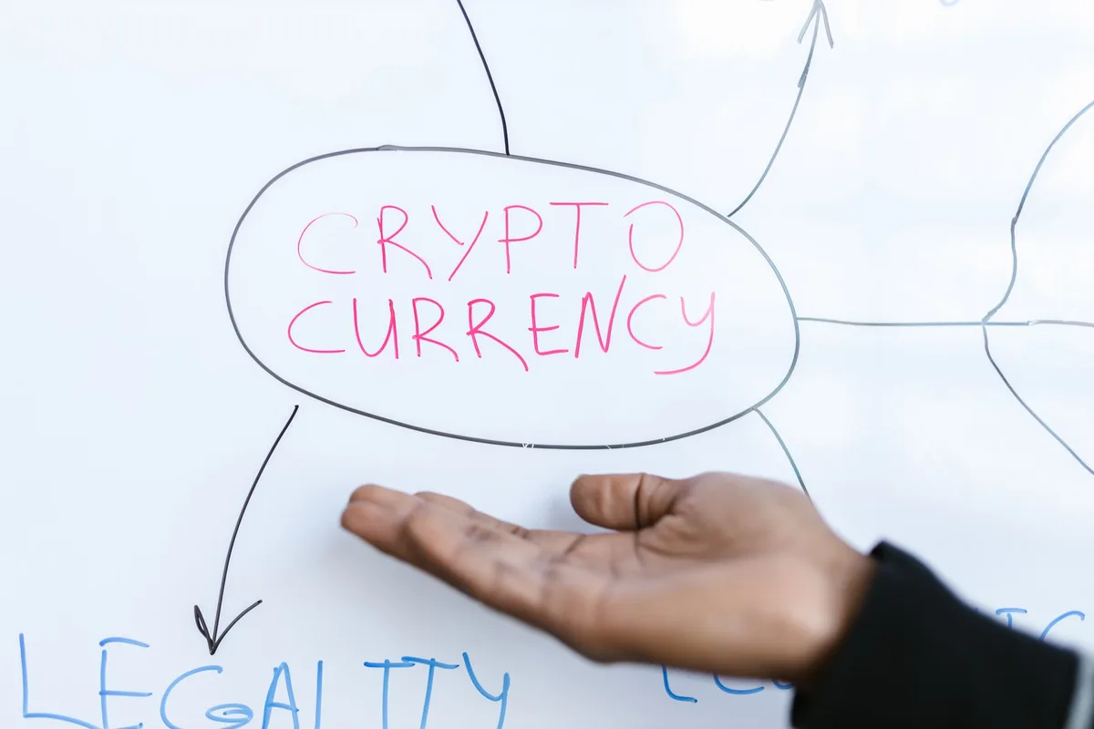 Institutional trading floor with multiple screens displaying cryptocurrency market data, traders monitoring positions during volatile session, focus on professional market infrastructure.