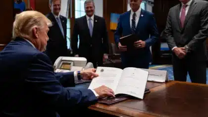 Stephen Miller calls childhood vaccine schedule a "medical travesty" at Trump signing