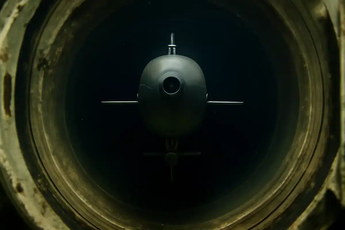 Sweden's torpedo tube drone tows other robots back inside submarines