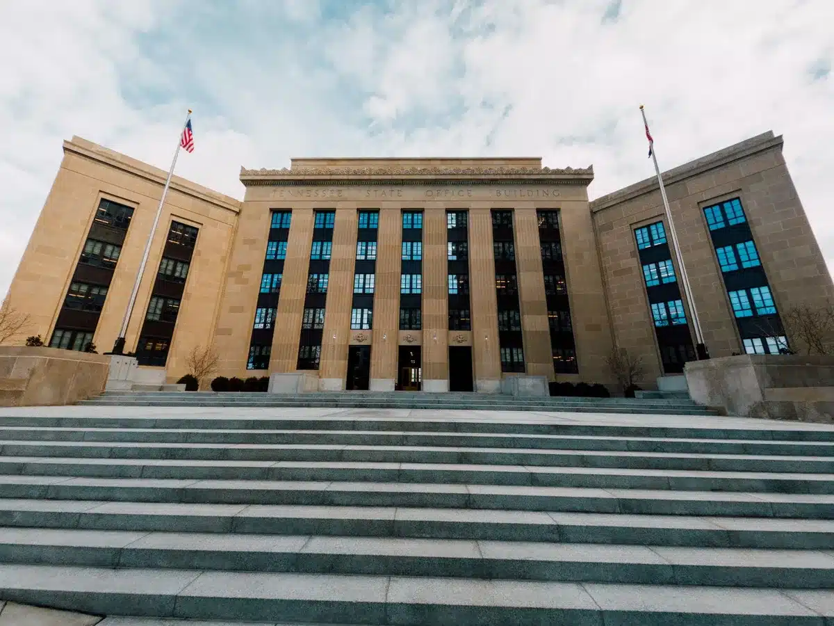 Supreme Court building marble columns and steps in classical architectural style