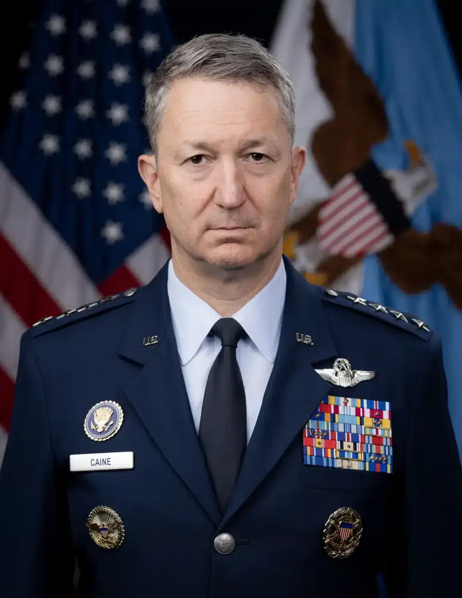Dan Caine delivers keynote at defense tech conference