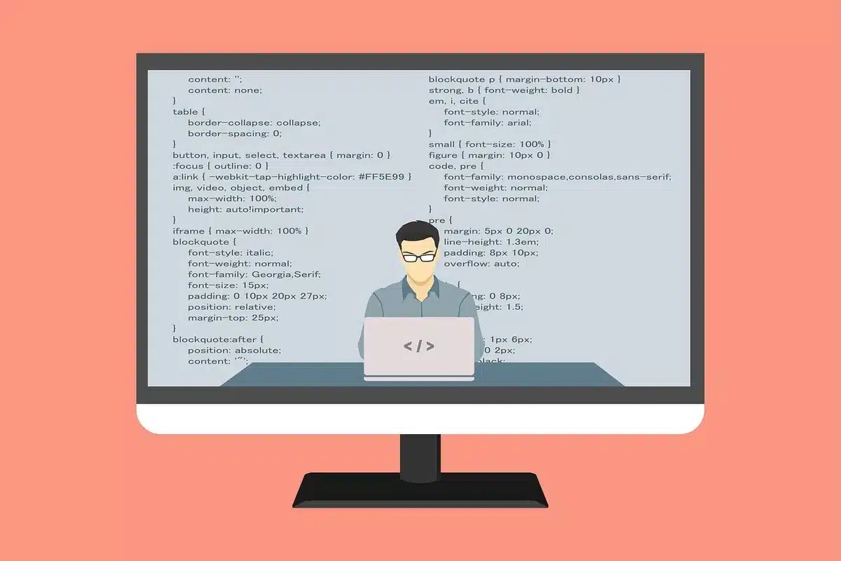 An anonymous silhouette of a small group looking at a dim computer monitor showing a blurred document list, seated in a generic office environment