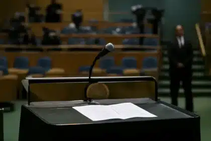 Melania Trump delivers remarks at U.N. General Assembly in New York