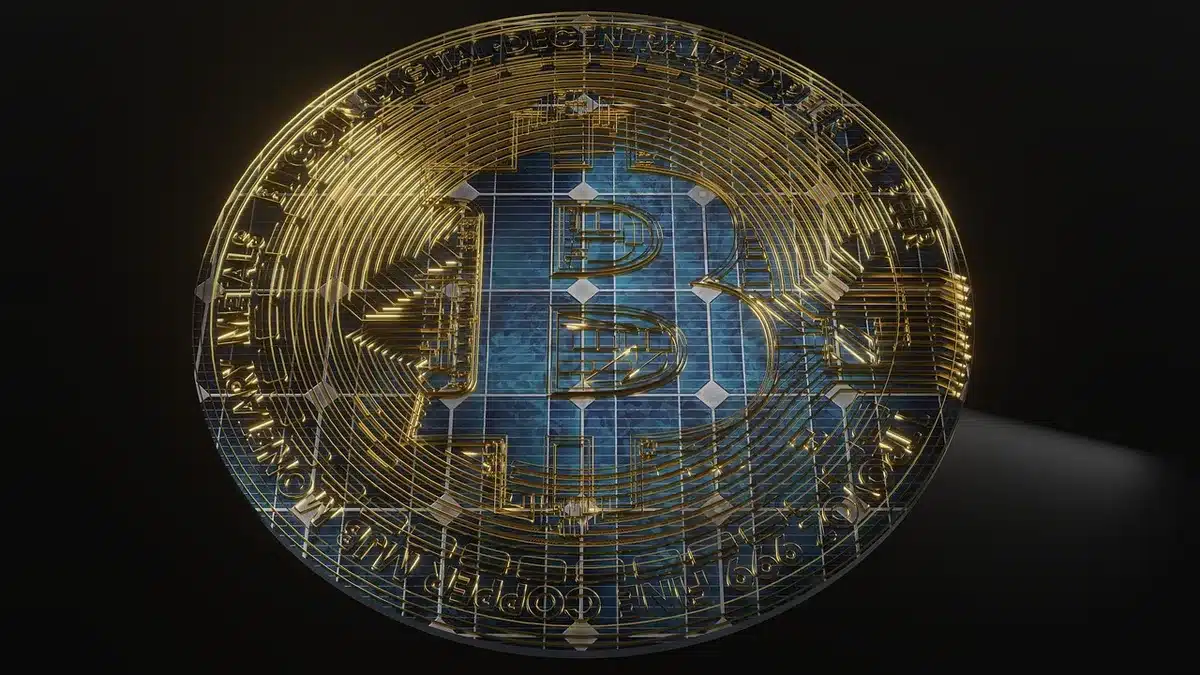 A digital currency exchange display showing the peso-to-dollar rate declining, with financial data streaming across a glowing screen, representing currency strength and market trading activity