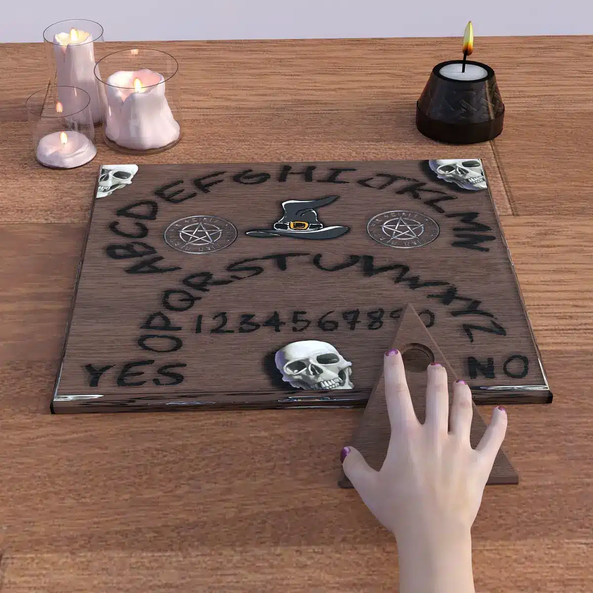 A close-up of a clipboard with a printed survey form, a pen resting on top and a pair of reading glasses nearby on a wood table