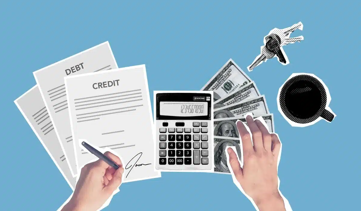 close-up of a desk with anonymous paperwork labeled generically “loan tracker,” a pen, and an unbranded calculator; counts on a printed sheet blurred and unreadable, implying lost tallying