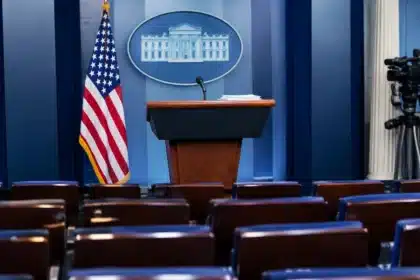 White House press secretary Katie Zacharia holds short, rocky first briefing